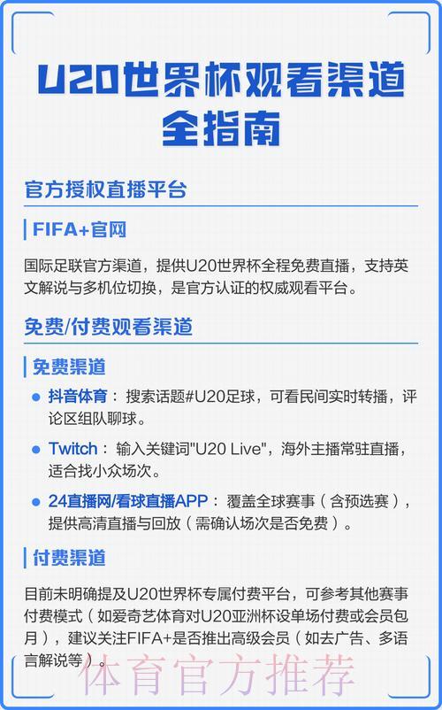 世界杯高清直播平台大全：最佳观赛渠道一览